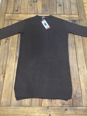 NWT Jessica Simpson Brown Cozy Knit Sweater Mini Dress - Size M